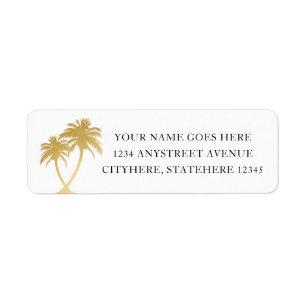 Goldpalme-tropische Insel-Strand-Adresse