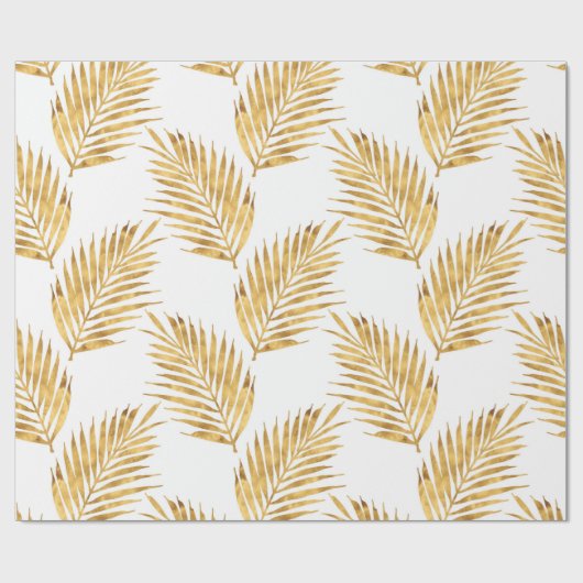 Goldpalmenfronten Geschenkpapier (Flach)