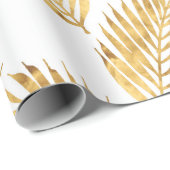 Goldpalmenfronten Geschenkpapier (Rolleneckpunkt)