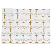 Goldpalmenkreuz Große Geschenktüte (Rückseite)