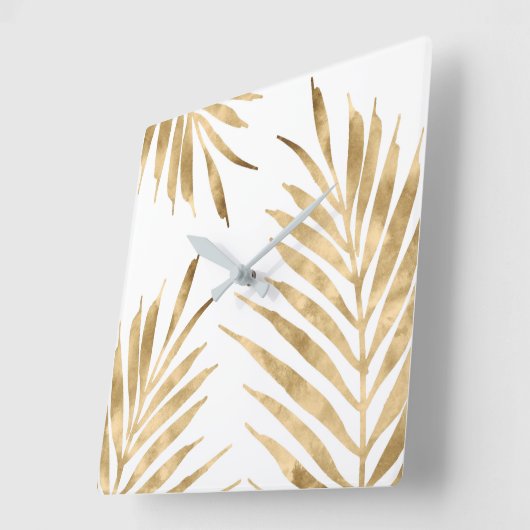 GoldPalmwedel Quadratische Wanduhr (Winkel)