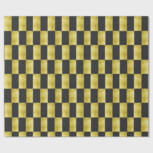 Goldpaneel-Schwarz-IV-Wrap-Papier Geschenkpapier (Flach)