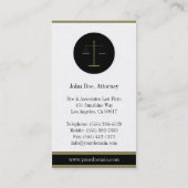 Goldpapier der visitenkarte (Rückseite)