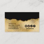 Goldpapier-Elegante Visitenkarte (Rückseite)