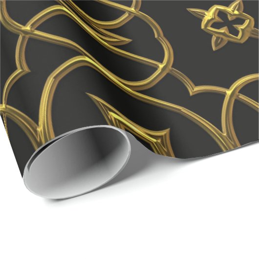 Goldpapier Geschenkpapier (Rolleneckpunkt)