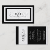 Goldpapier zu Barrel Pole Hair Stylist Black Borde Visitenkarte (Vorne/Hinten)