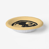 Goldpapierbowle des Schwarzen Drachen Pappteller (Gewinkelt)