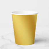 Goldpapiertasse Pappbecher (Rückseite)