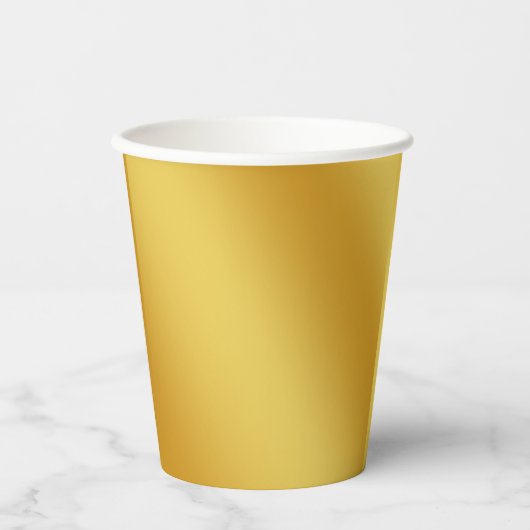 Goldpapiertasse Pappbecher (Vorderseite)