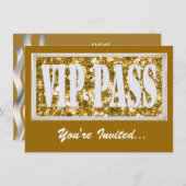 GoldParty VIP-Einladung Einladung (Vorne/Hinten)