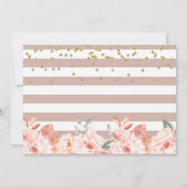 Goldpastel Cora Floral Foto 1. Einladung (Rückseite)
