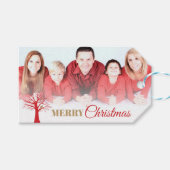 Goldpatrone Winterbaum Weihnachtsbaum Foto Geschenkanhänger (Vorderseite (Horizontal))