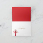 Goldpatrone Winterbaum Weihnachtsbaum Foto Karte (Innenseite)