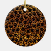 Goldpaws, Glitzer Paws, Gold-Glitzer, Hundebahnen Keramik Ornament (Hinten)