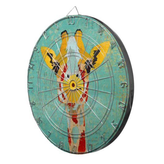 Goldpeeking Giraffe Dartboard Dartscheibe (Vorderseite rechts)