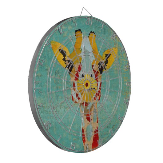 Goldpeeking Giraffe Dartboard Dartscheibe (Vorderseite Links)