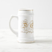 Goldpergament-Buchstabe-Doktor der Chiropraktik Bierglas (Links)