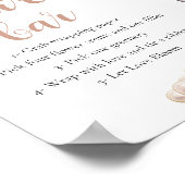 Goldperlen & Prosecco Champagner Blume Bar Poster (Ecke)