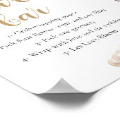 Goldperlen & Prosecco Champagner Blume Bar Poster (Ecke)