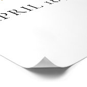 Goldperlen und Prosecco Brautparty Poster (Ecke)