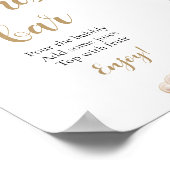 Goldperlen und Prosecco Champagner Mimosa Bar Sign Poster (Ecke)