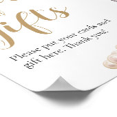 Goldperlen und Prosecco Champagnerkarten und -gesc Poster (Ecke)