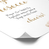 Goldperlen und Prosecco Pimp Ihr Prosecco Mimosa Poster (Ecke)