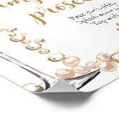 Goldperlen und Prosecco Pimp Ihr Prosecco Mimosa Poster (Ecke)