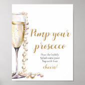 Goldperlen und Prosecco Pimp Ihr Prosecco Mimosa Poster (Vorne)