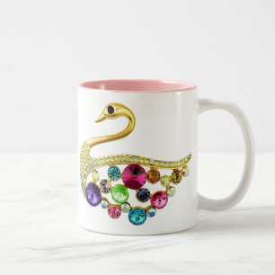 Goldpfau u. Juwel-Tasse Zweifarbige Tasse