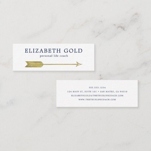 Goldpfeil-Visitenkarte Mini Visitenkarte (Vorne/Hinten)