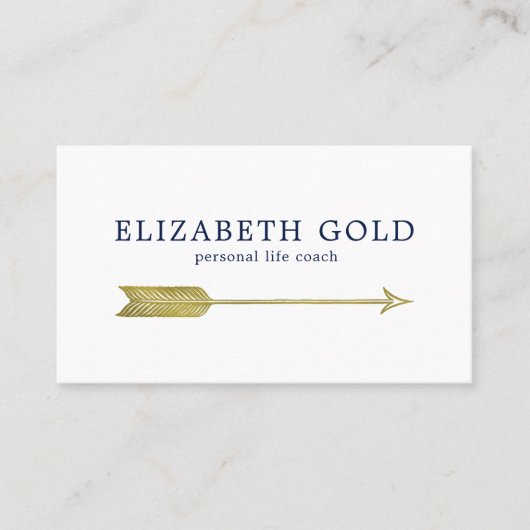 Goldpfeil-Visitenkarte Visitenkarte (Vorderseite)