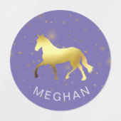 Goldpferde Etiketten (Design 2)