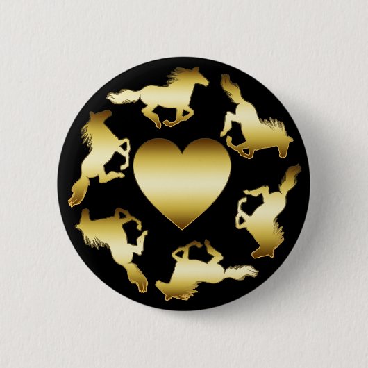 GOLDpferdering Button (Vorderseite)