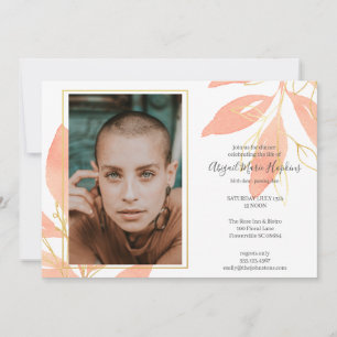 Goldpfirsich-Blumenfeier des Leben-Begräbnisses Dankeskarte