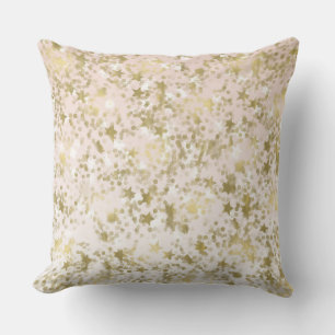 Goldpfirsich hat den abstrakten Confetti in der Kissen