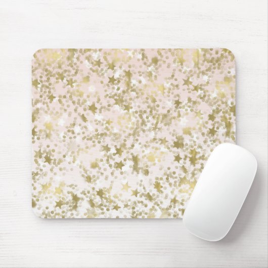 Goldpfirsich hat den abstrakten Confetti in der Mousepad (Mit Mouse)