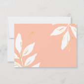 Goldpfirsich-personalisiertes mit dankeskarte (Rückseite)