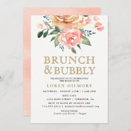 Goldpfirsichblütendusche Einladung