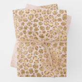 Goldpfirsiche aus Girl-Glitzer Geschenkpapier Set (Beispiel)