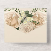 Goldpfirsichschmetterling funkelndes Kraut Geburts All In One Einladung (Rückseite)