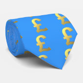 Goldpfund-Zeichen-Grafik Krawatte (Gerollt)