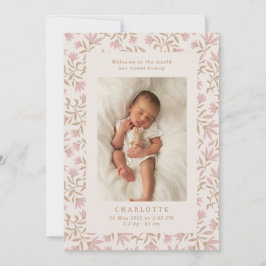 Goldpinke | Geburtsankündigungskarte Einladung