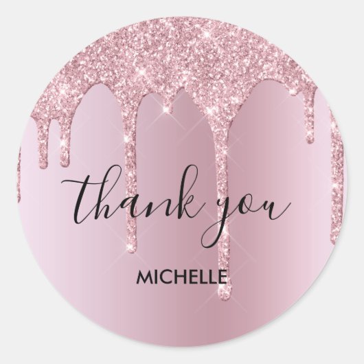 Goldpinsel der modernen Rose Runder Aufkleber (Vorderseite)