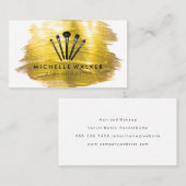 Goldpinsel-Farbstrich | Make-up-Pinsel Visitenkarte (Vorne/Hinten)