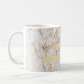 Goldpinzette auf rosa MarmorTasse Kaffeetasse (Links)