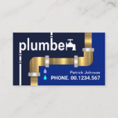 Goldpipes Creative Plumber Signage Visitenkarte (Vorderseite)
