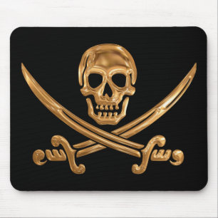 GoldPiratenflagge Mousepad