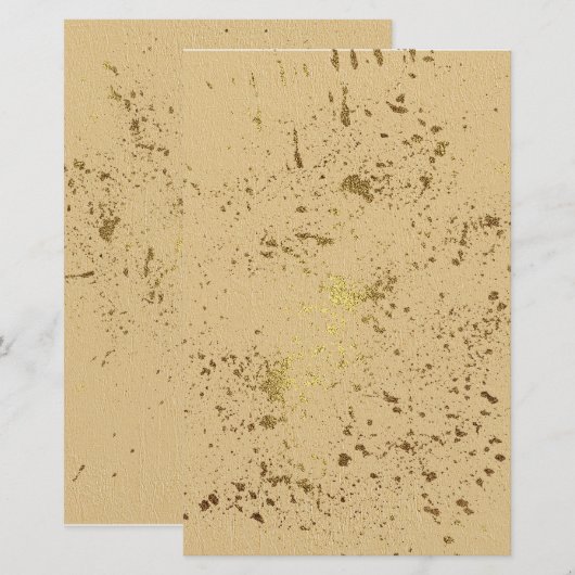 Goldplash Briefpapier (Vorne/Hinten)