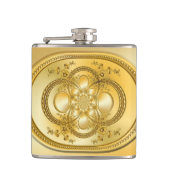 Goldplatte Flachmann (Vorderseite)